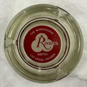 Vintage Glass Ashtray The Magnificent Riviera Hotel Las Vegas, Nevada